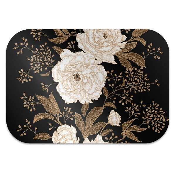 Alfombra para silla de escritorio Rosas de estilo retro