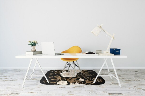 Alfombra para silla de escritorio Rosas de estilo retro