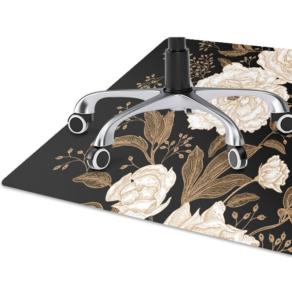 Alfombra para silla de escritorio Rosas de estilo retro