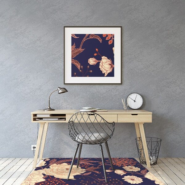 Alfombra para silla de escritorio Rose con rowan