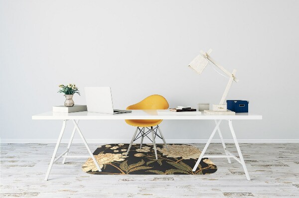 Alfombra silla ordenador Peonía blanca