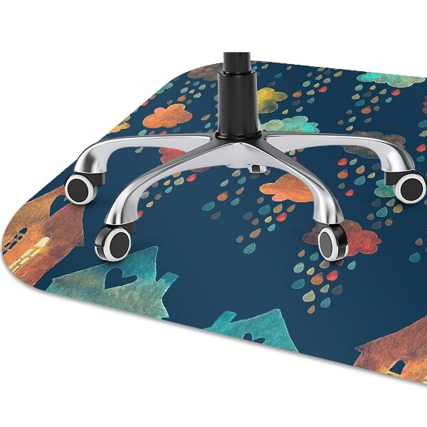 Alfombra silla ordenador Casas coloridas