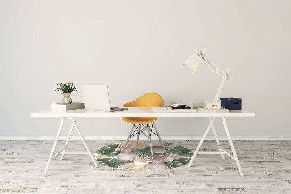Alfombra para silla de escritorio Loros tropicales