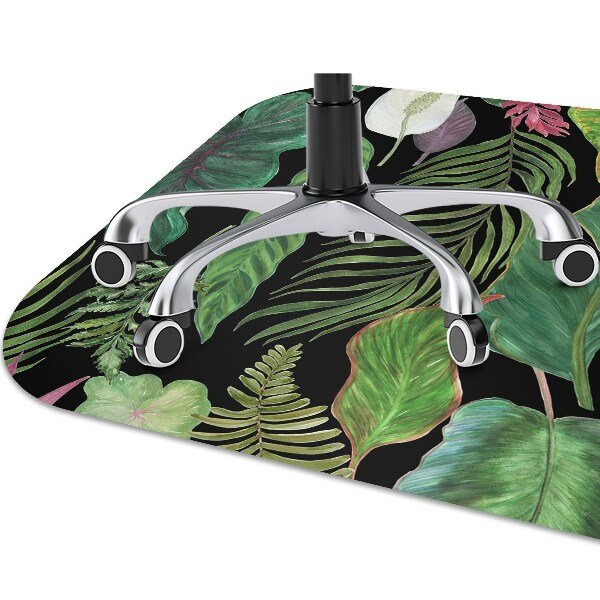 Alfombra para silla de escritorio Hojas tropicales