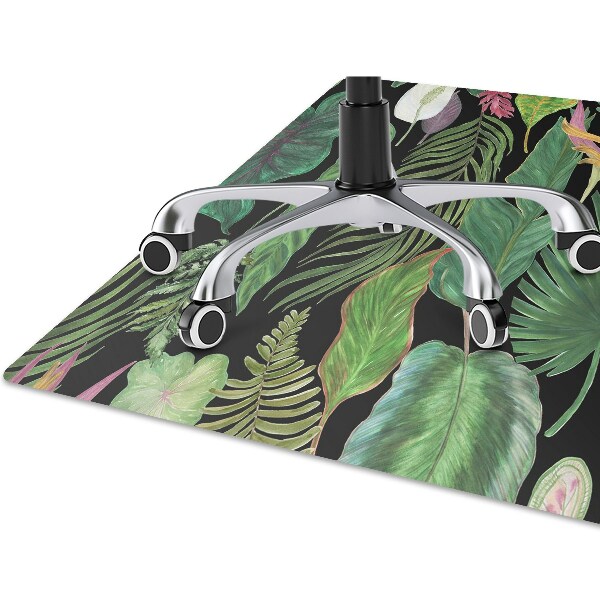 Alfombra para silla de escritorio Hojas tropicales