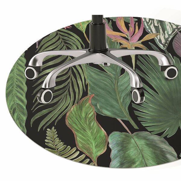 Alfombra para silla de escritorio Hojas tropicales