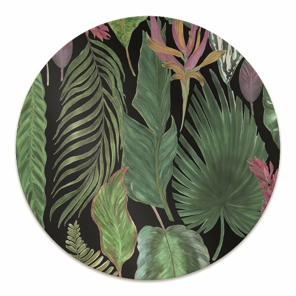 Alfombra para silla de escritorio Hojas tropicales