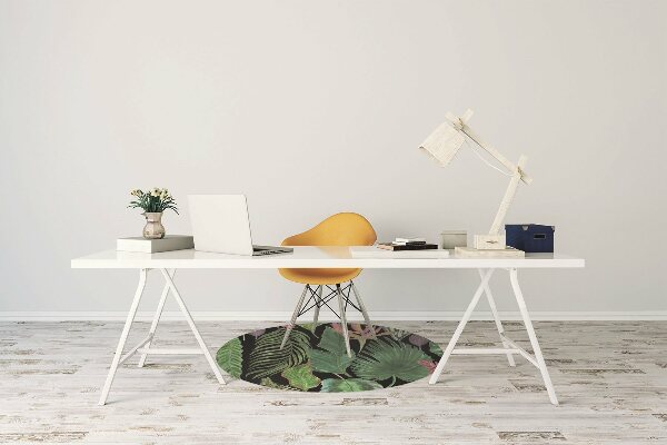 Alfombra para silla de escritorio Hojas tropicales