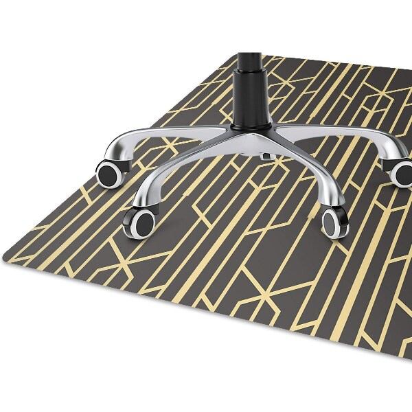 Alfombrilla para silla de escritorio Lineasamarillas