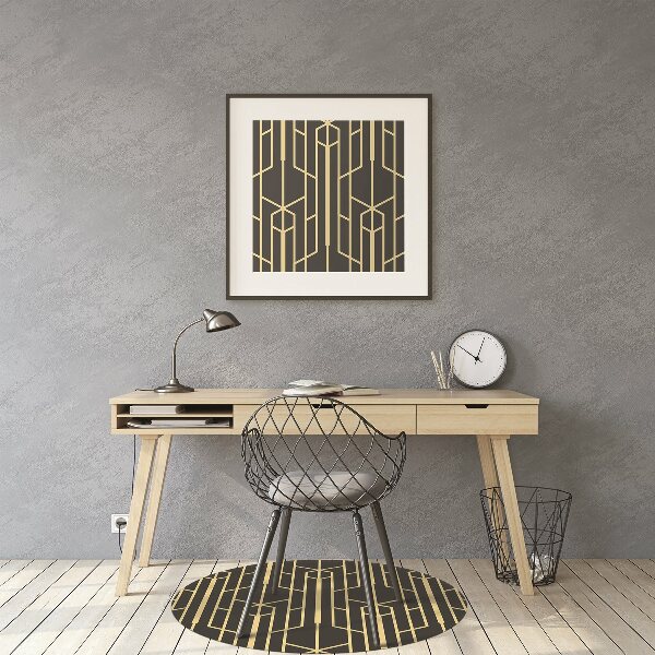 Alfombrilla para silla de escritorio Lineasamarillas