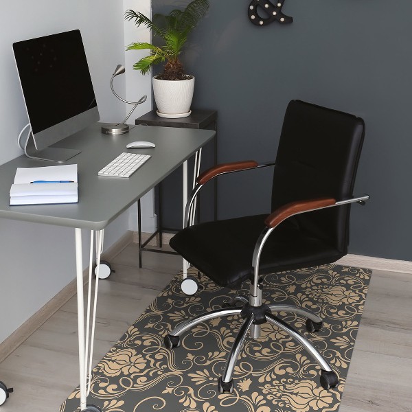 Alfombra para silla de escritorio Ornamento dorado