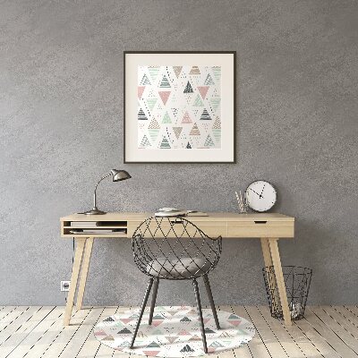Alfombra silla ordenador Triángulos dibujados