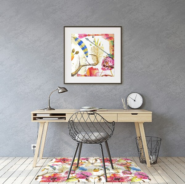 Alfombrilla para silla de escritorio Motivos indios