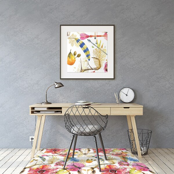 Alfombrilla para silla de escritorio Motivos indios