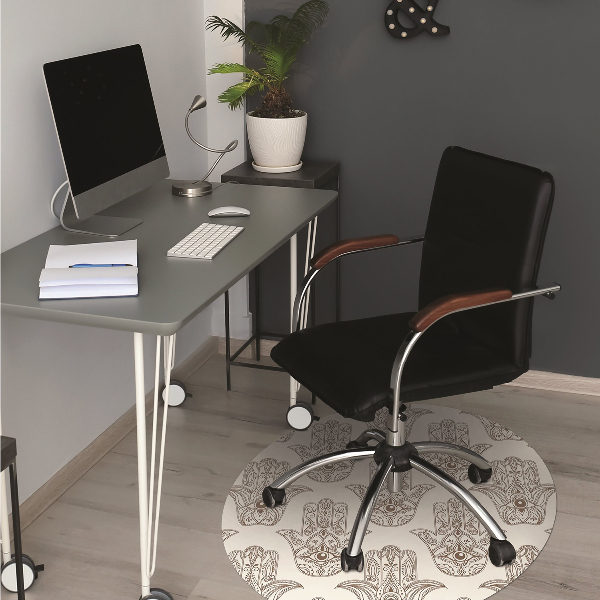 Alfombra para silla de escritorio Símbolo marrón