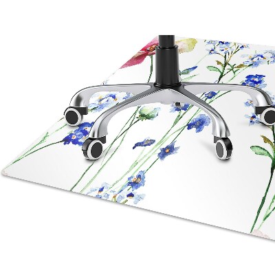 Alfombrilla para silla de escritorio Flores pintadas