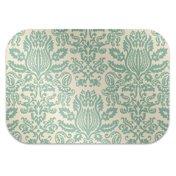 Alfombra silla ordenador Damasco verde