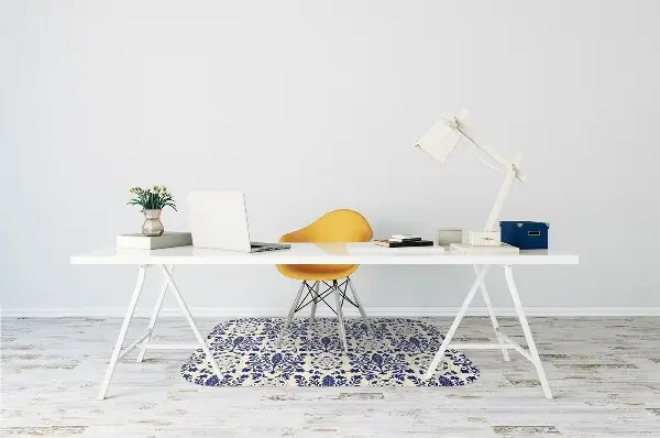 Alfombra silla ordenador Patrón azul