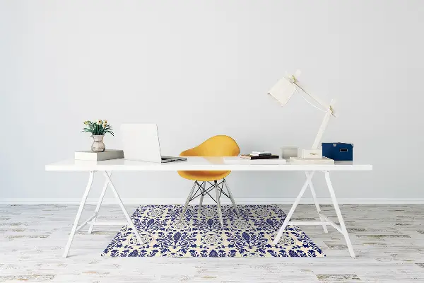 Alfombra silla ordenador Patrón azul