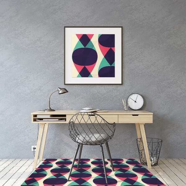 Alfombra silla ordenador Patrón colorido