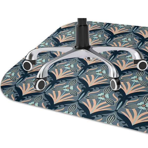 Alfombra para silla de escritorio Flores vintage