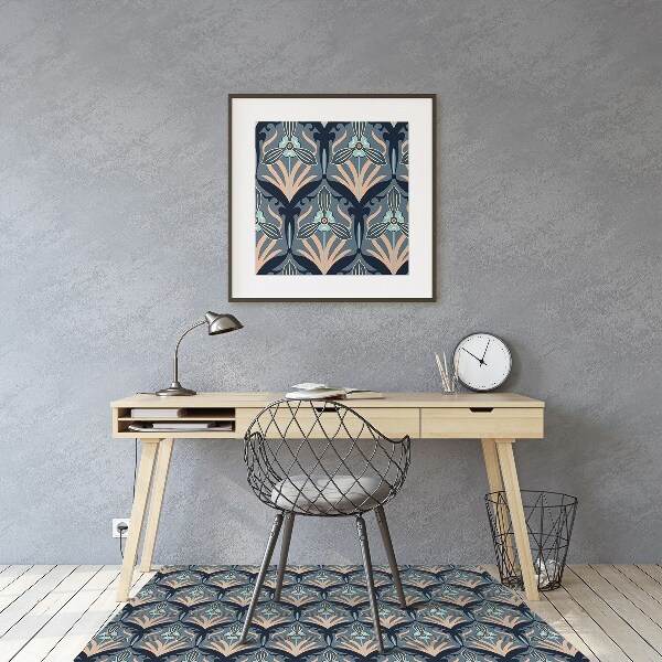 Alfombra para silla de escritorio Flores vintage