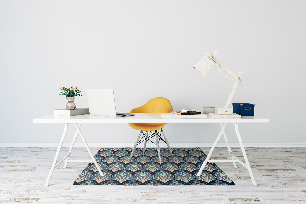 Alfombra para silla de escritorio Flores vintage