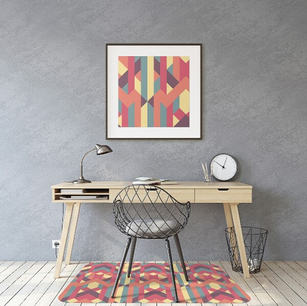 Alfombra para silla de escritorio Líneas coloridas