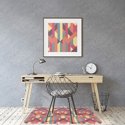 Alfombra para silla de escritorio Líneas coloridas