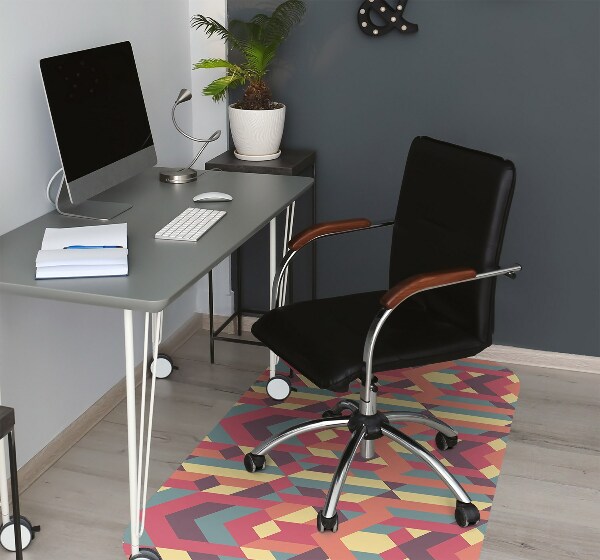 Alfombra para silla de escritorio Líneas coloridas