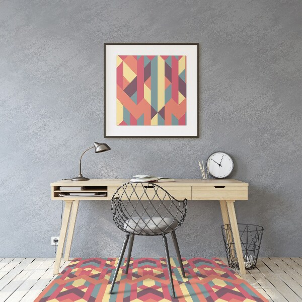 Alfombra para silla de escritorio Líneas coloridas