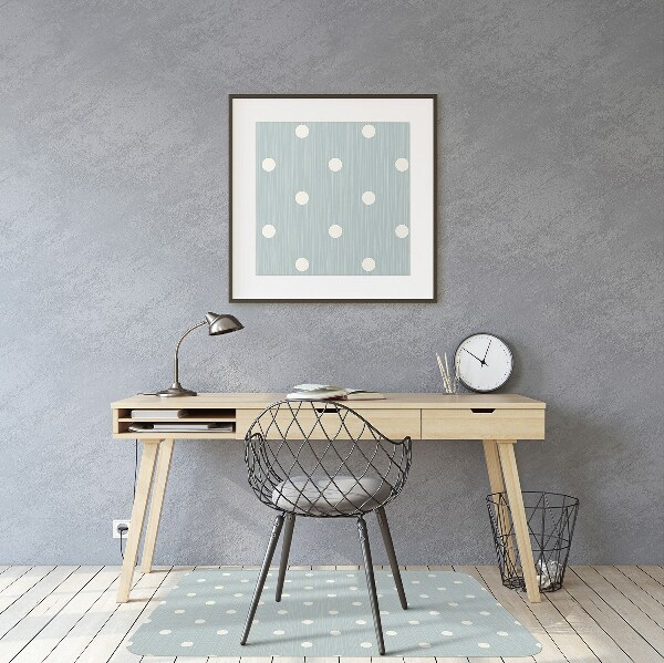 Alfombra para silla de escritorio Lunares blancos