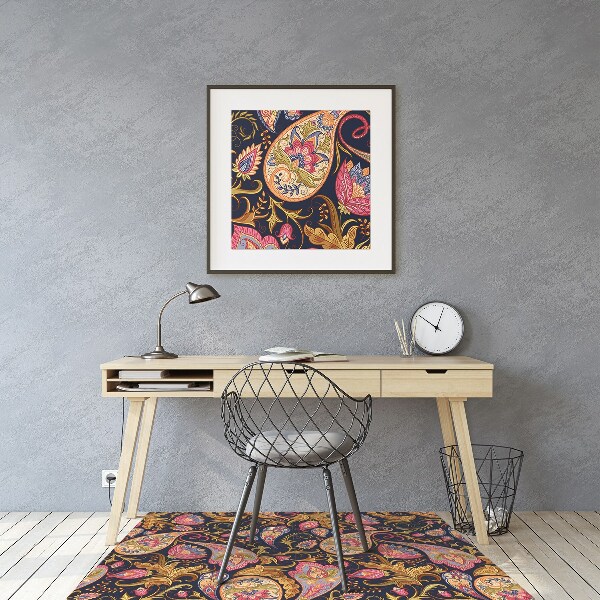 Alfombra silla ordenador Colorido paisley