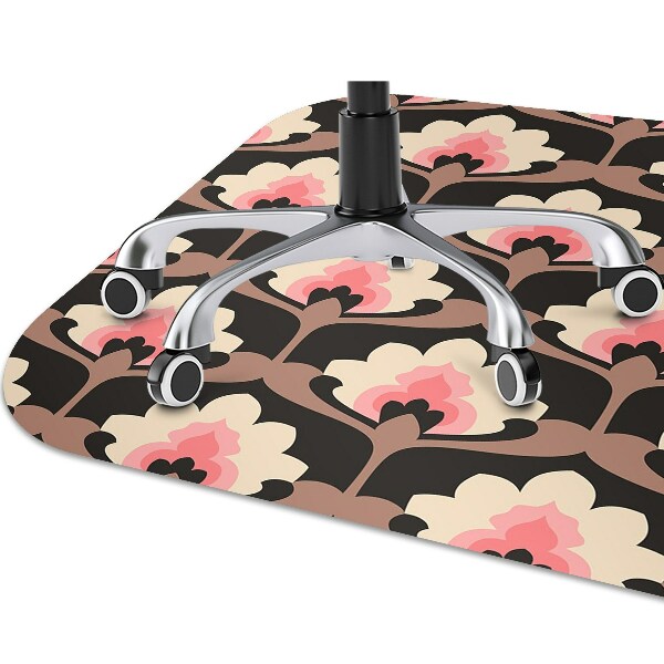 Alfombra silla ordenador Patrón floral