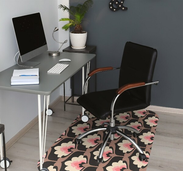Alfombra silla ordenador Patrón floral