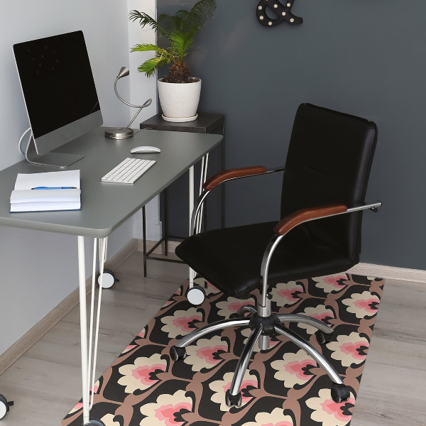 Alfombra silla ordenador Patrón floral