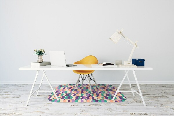 Alfombra para silla de escritorio Cuadrados y ruedas