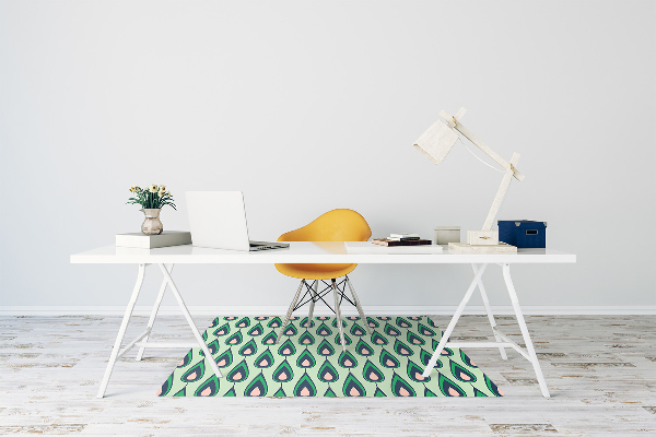 Alfombra para silla de escritorio Lágrimas verdes