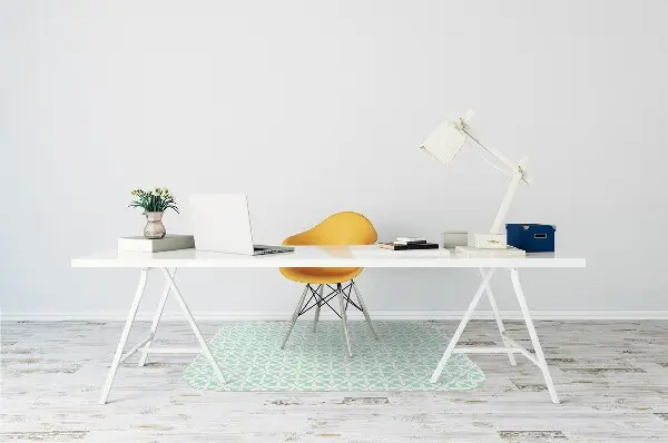 Alfombra silla ordenador Patrón blanco y azul
