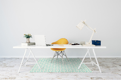 Alfombra silla ordenador Patrón blanco y azul