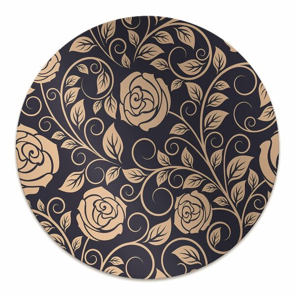 Alfombra para silla de escritorio Rosas doradas vintage