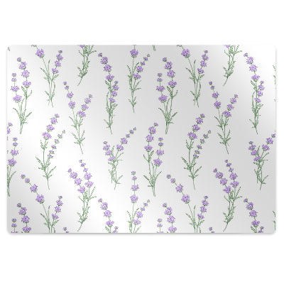 Alfombra para silla de escritorio Flores de lavanda