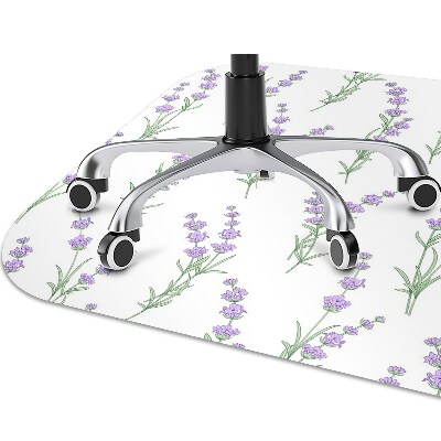 Alfombra para silla de escritorio Flores de lavanda