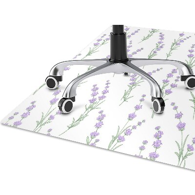 Alfombra para silla de escritorio Flores de lavanda