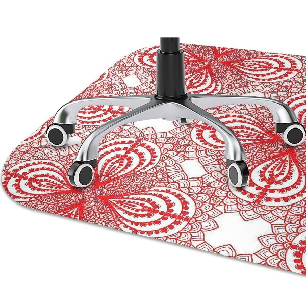 Alfombra silla ordenador Encaje rojo