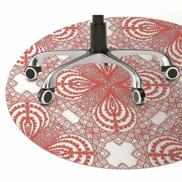 Alfombra silla ordenador Encaje rojo