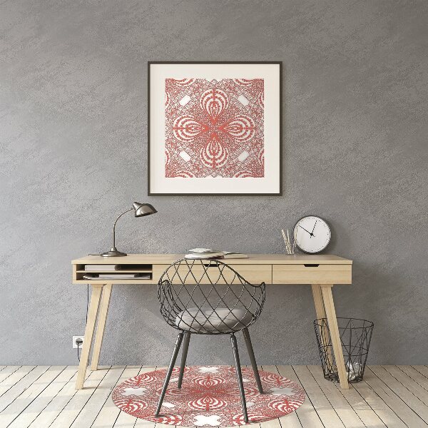 Alfombra silla ordenador Encaje rojo