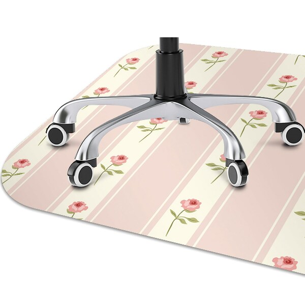 Alfombra silla ordenador Rosas