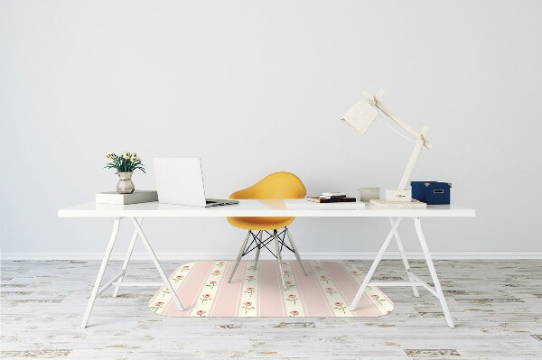 Alfombra silla ordenador Rosas