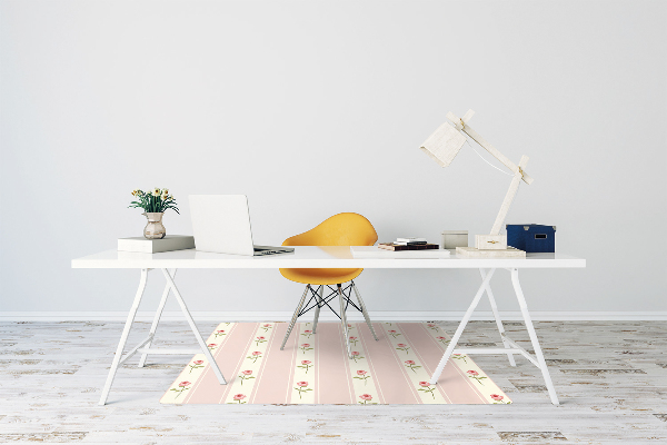 Alfombra silla ordenador Rosas